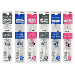 유니 제트스트림 RE 용 리필심 0.38mm 0.5mm URR-100-38 05 단색, 유니볼 RE 단색 리필심 URR-100-38, 블루