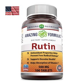 미국 Amazing Formulas Rutin 500mg 100캡슐 어메이징포뮬러스 루틴 고함량 플라보노이드 글리코시드