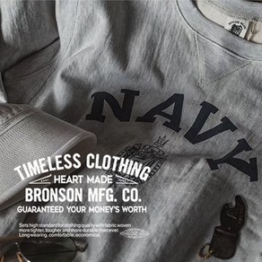 BRONSON US NAVY 맨투맨 그레이