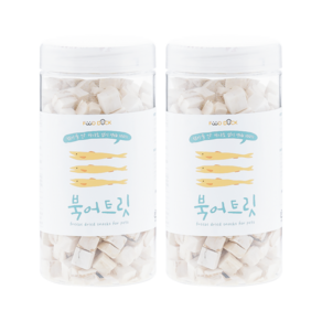 푸드덕펫푸드 강아지 애견 수제 간식 동결건조 큐브 트릿, 2개, 85g, 북어트릿