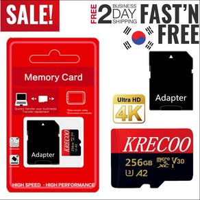 KRECOO®마이크로 SD 메모리 카드 4gb 64gb 128gb 256gb 고속 플래시 TF 카드(어댑터 포함)