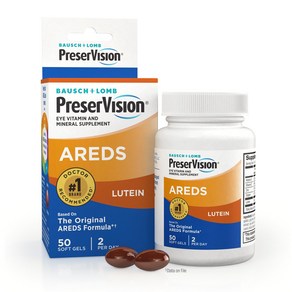 Pesevision With Lutein Eye Vitamin & Mineal Supplement 50 프리저비전 위드 루테인 아이 비타민 & 미네랄 보충제 50개 소프트, 1개, 50정