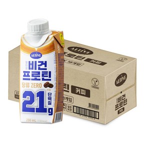 CJ 얼티브 비건프로틴 커피 250ml 18개 1박스, 1개