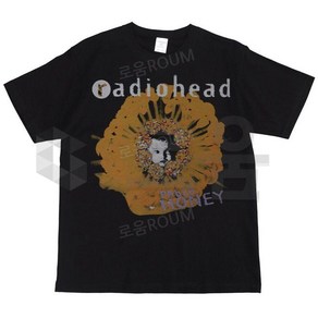 라디오헤드 Radiohead 프린팅 티셔츠 유니섹스 라운드넥 봄 여름 반소매 반팔티