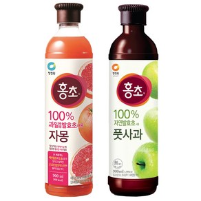 청정원 홍초 900ml 자몽 1개 + 풋사과 1개