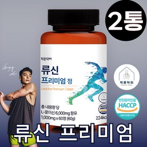 작은닥터 류신 단백질 프리미엄 6000mg 정 식약청 HACCP 인증, 2개, 60정