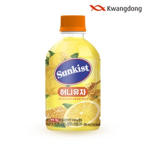 광동 썬키스트 허니유자 280ml, 24개