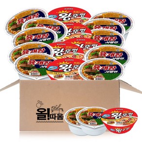 육개장 사발면 86g 12p + 미니 왕뚜껑 80g 6p, 1세트