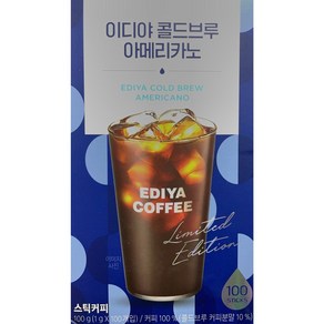 EDIYA COFFEE 이디야 콜드브루 아메리카노 100T, 100개입, 1개, 100g