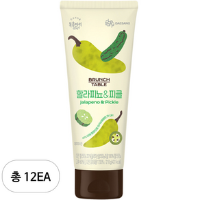 정백 복음자리 브런치 테이블 할라피뇨 & 피클 핫도그 소스, 210g, 12개