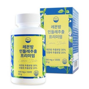 WELLIZ 레몬밤 민들레추출 프리미엄 500mg 비타민 미네랄 120정 4개월분