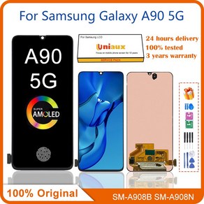 AMOLED LCD 디스플레이 터치 스크린 디지타이저 삼성 호환 갤럭시 A90 5G A908 A908N A9080 교체용 6.7 인치, [02] OLED With Fame