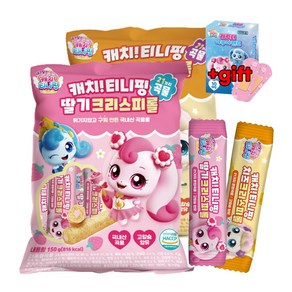 캐치티니핑 크리스피롤 유아용 과자 150g+아쿠아밴드 증정, 딸기맛 2개, 2개, 150g