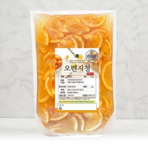 수제청 오렌지청 500g 껍질포함 슬라이스x1 파우치포장, 1개