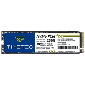 Timetec 256GB SSD NVMe PCIe Gen3x4 8Gb/s M.2 2280 3D NAND 고성능 SLC 캐시 읽기/쓰기 속도 최대 2 000/1 600MB/s PC, PCIe Gen3