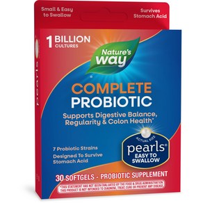 Natue's Way Complete Pobiotic Peals Suppots Digestive Balance* 1 Billion Live Cultues Suppl, 30정, 1개