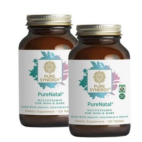 퓨어시너지 퓨어나탈 프레나탈 임산부 멀티비타민 PURE SYNERGY PueNatal Penatal Vitamin, 2개, 120정