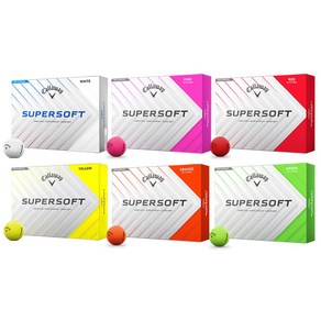 [캘러웨이정품] 로고무료인쇄 25년 슈퍼소프트 SUPER SOFT 골프공 (12구 2피스) GF, 핑크, 1개