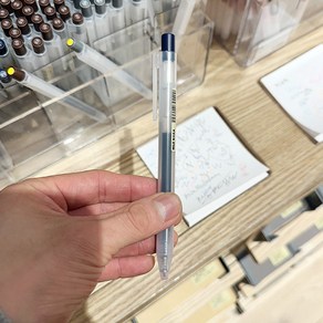 MUJI 무인양품 젤 잉크 볼펜 노크식 0.5mm 블루블랙, 3개