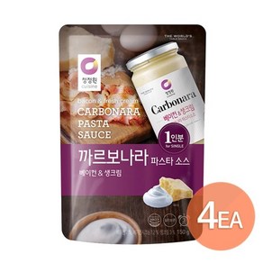 청정원 까르보나라 스파게티소스 250g(2인분) x 4개, 250g