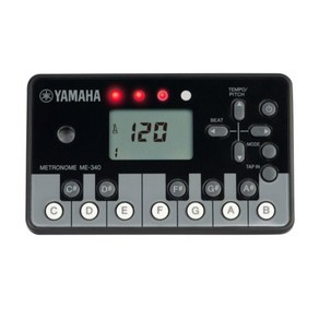 야마하 YAMAHA 디지털 메트로놈 피아노 블랙 ME-340PF, 1개