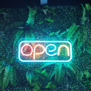 오픈 LED 네온사인 open 오픈간판 네온 조명 간판 플렉스 무드등, 2. open(소문자+테두리)