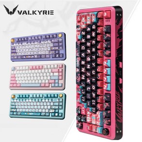 [cy] VALKYRIE VK75 기계식 게이밍 키보드 무선3모드 IP판 1680만색RGB gasket구조 8000mah 75%배열 전키핫스왑DIY, VK75 MIST-그린, 안개축, 그린