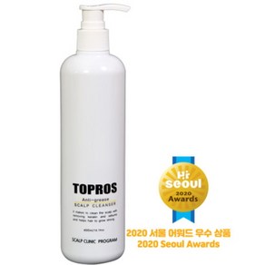 탑프로스 지성두피용 샴푸 (TOPROS Anti-Gease Scalp Cleanse) [전문 두피관리실용 두피클렌져], 1개, 400ml