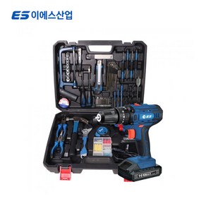 ES산업 충전 해머드릴 키트 16V MAX LH216K 가정용공구세트 112PCS, 1개