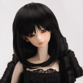 돌모아 구체관절인형 가발 SD 60cm 공주풍 롤웨이브 블랙 (8-9) Sabelle Long Wig (Black)[D1-3-1]