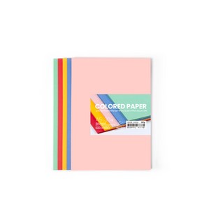 PapePhant 질 좋고 많이 두꺼운 프리미엄 5컬러 색지(5 COLORED PAPER), 350g A5 30매