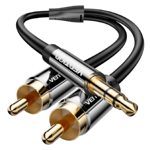 벤션 금도금 단자 3.5mm 스테레오 to 2 RCA 오디오 케이블 BCF