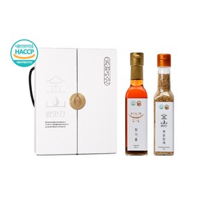 [HACCP인증]우리들고향 통참깨100% 전통압착 참기름 250ml 볶음참깨 120g 세트