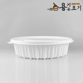 [용기는요기] IM 반타원찜 용기 대 화이트 3000ml 고강도 찜용기 세트 (100개), IM 반타원찜SET-대-화이트(140개), 1개, 100개