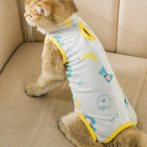 부투펫 고양이 중성화복 수술복 강아지 환견복 삼색이 환묘복, 옐로우, 2개