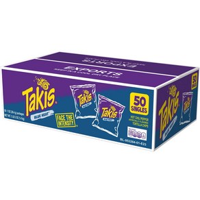 [미국 내수용]타키스 블루 히트 또띠아 칩스 280.7g Takis Rolled Blue Heat Totilla Chips - 9.9oz, 50개, 28.3g