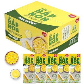 LOF 영옥수수 밀크 sua bap non lof LOF 베트남 옥수수 우유, 180ml, 24개