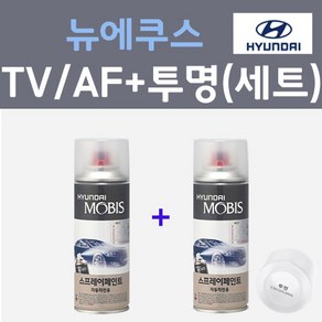 현대 뉴에쿠스 TV AF 팬텀블랙 컬러스프레이 + 모투명마감용스프레이 자동차 카 페인트 200ml