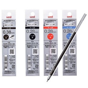 [1+1] 엣지 리필심 0.28 제트스트림 SXR-203 리필심 1개 유니 0.38mm, 0.28mm 레드