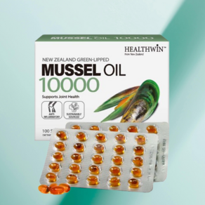 초록잎홍합영양제 초록입홍합오일 뉴질랜드 헬스윈 Mussel Oil 10000 100cap, 1개, 100정