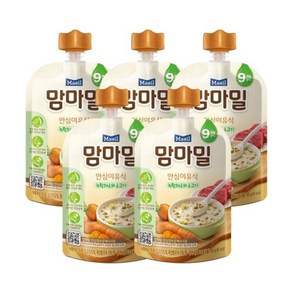 맘마밀 [매일] 이유식 녹황채소와소고기 100g 5팩 (9개월), 5개, 혼합맛(녹황채소/소고기)