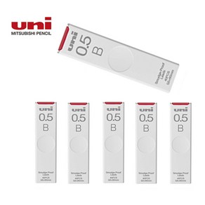 UNI 유니 샤프심 0.5mm HB/B 세트, 유니 UL-S-(B)0.5mm 6개 세트