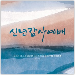 신년감사 현수막 - 신년감사예배 은혜 위에 은혜 26084BLD