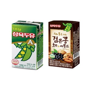 삼육두유 고소한맛 A 24팩+검은콩호두아몬드 24팩, 190ml, 1세트