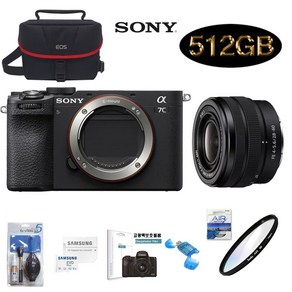 SONY 풀프레임 미러리스 A7C2+FE 28-60mm F4-5.6+512G+KENKO AIR UV 필터+미러리스카메라BAG+크리닝킷+LCD필름+리더기 고용량 풀패키지, 실버