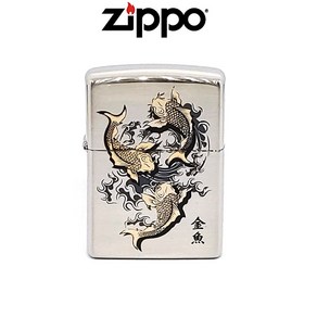 ZIPPO 지포 GOLD FISH NI 물고기 금붕어 방풍 오일 라이터 USA 선물 한강사