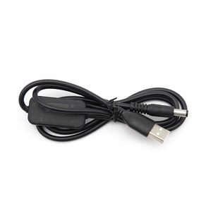 Coms [TB074] Coms USB 전원 (DC 5.5) 케이블 1M / 5V - 12V 승압, 1개