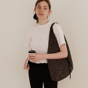 보르 Jeanne Knit Shoulde Bag_Black