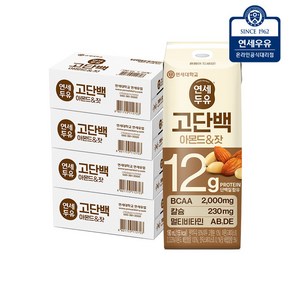 연세두유 고단백 아몬드 & 잣 두유, 96개, 190ml