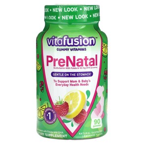 VitaFusion PreNatal Gummy Vitamins Natural Raspberry Lemonade 90 Gummies